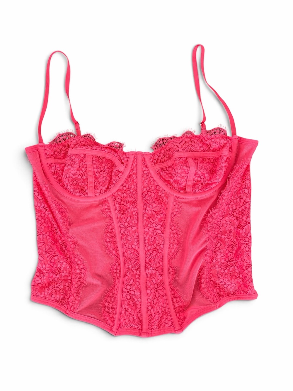 Urban Outfitters Out From Under Modern Love Corset in hot pink